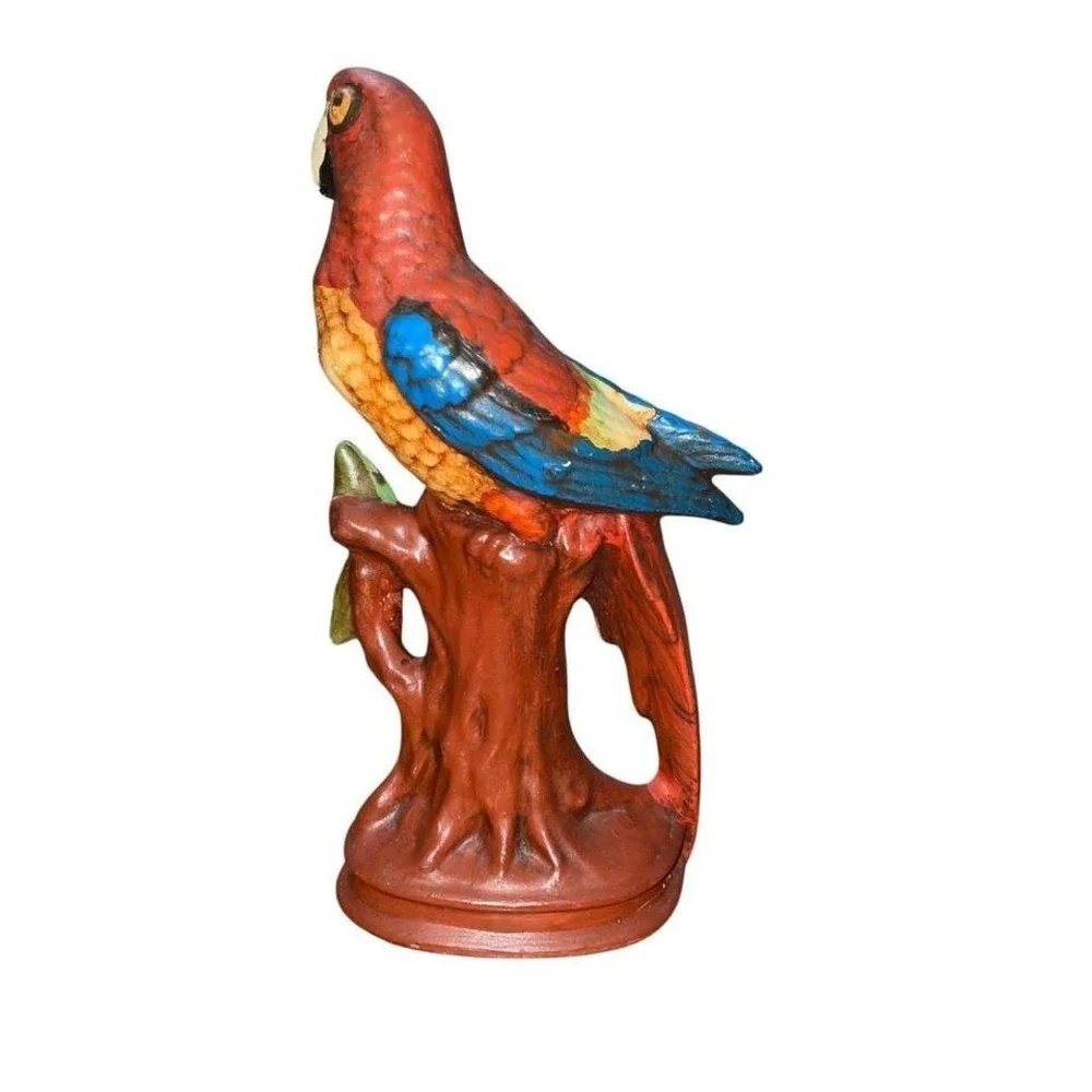 Vintage‎ Hand Painted Parrot Figurine 10